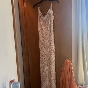 Jump Cream and Pink Patterned Dress